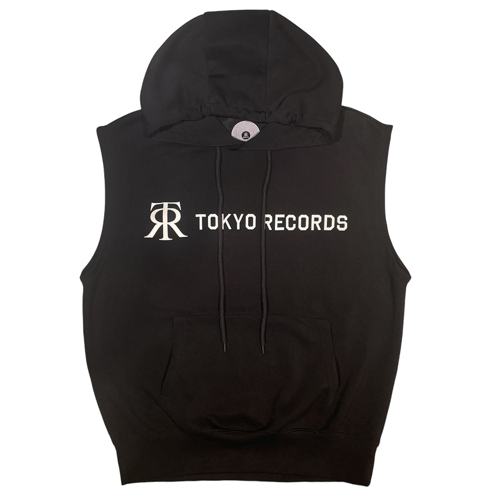 ノースリーブパーカー ブラック