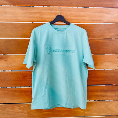 エンボスロゴTシャツ-ブルー