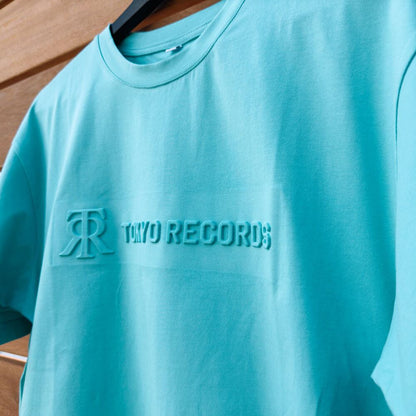 エンボスロゴTシャツ-ブルー